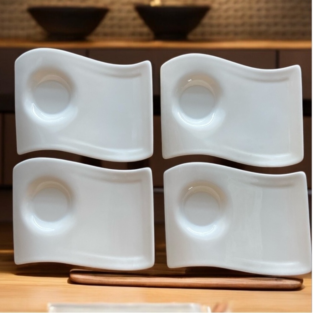 Villeroy & Boch - 4 Espresso Plate Set New Wave Caffe Party Plate Small